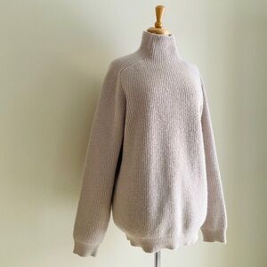 OAK + FORT Men's Ribbed Mock Neck Sweater